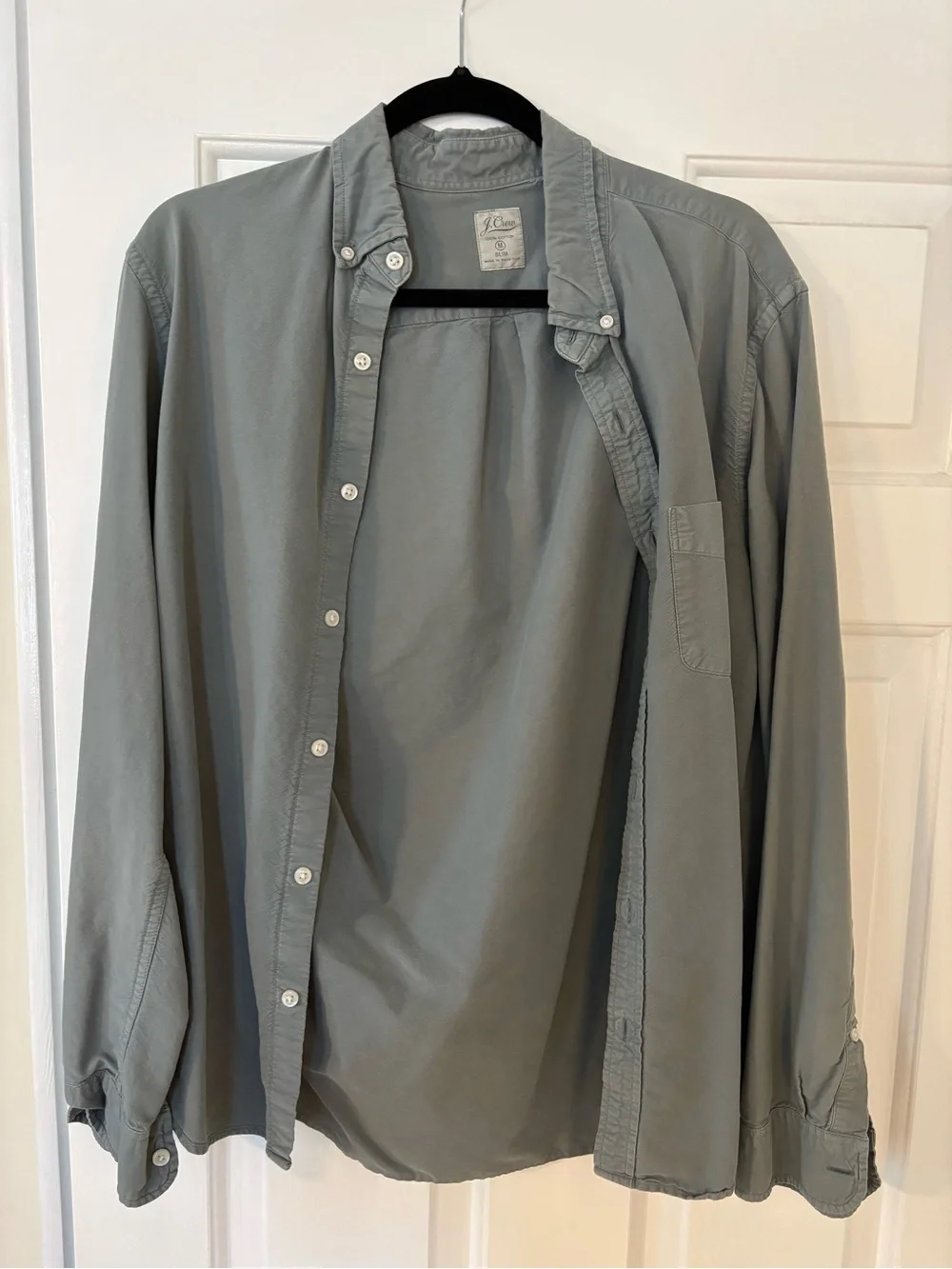 J. Crew Button-Down Shirt Jacket in Light Blue Green